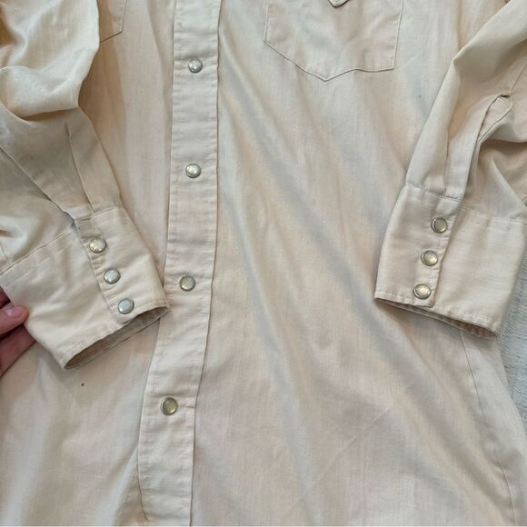 Vintage 70s H Bar C Ranchwear Western Shirt Sz M/L? Pearl Snap Up Floral - Picture 8 of 12